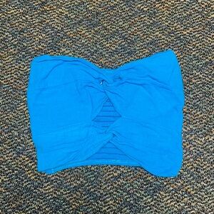 Blanco by Nature Twist-Front Strapless Bandeau